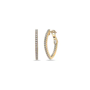 Charles Krypell Diamond V Hoop Earrings