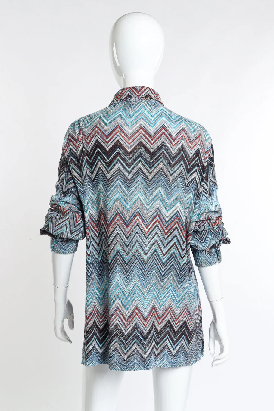 Chevron Knit Button Up