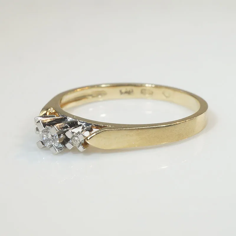 Diamond Trio Two-Tone Engagement Ring