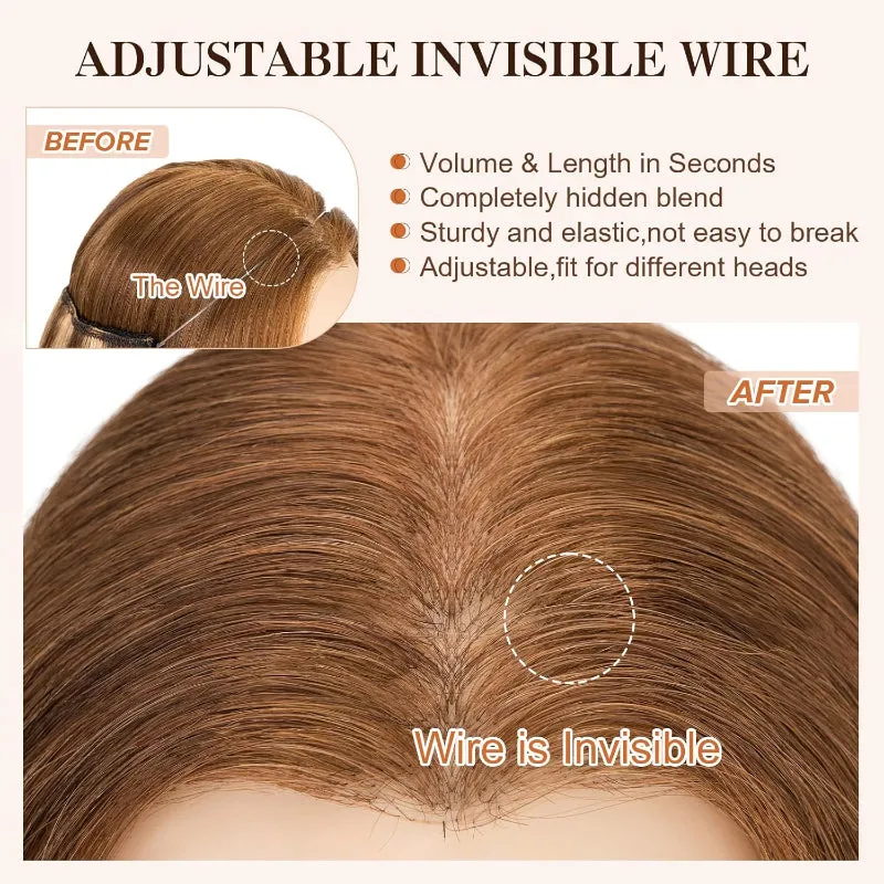 Halo Real Human Hair Extensions With Durable Double Fixation Light Volume