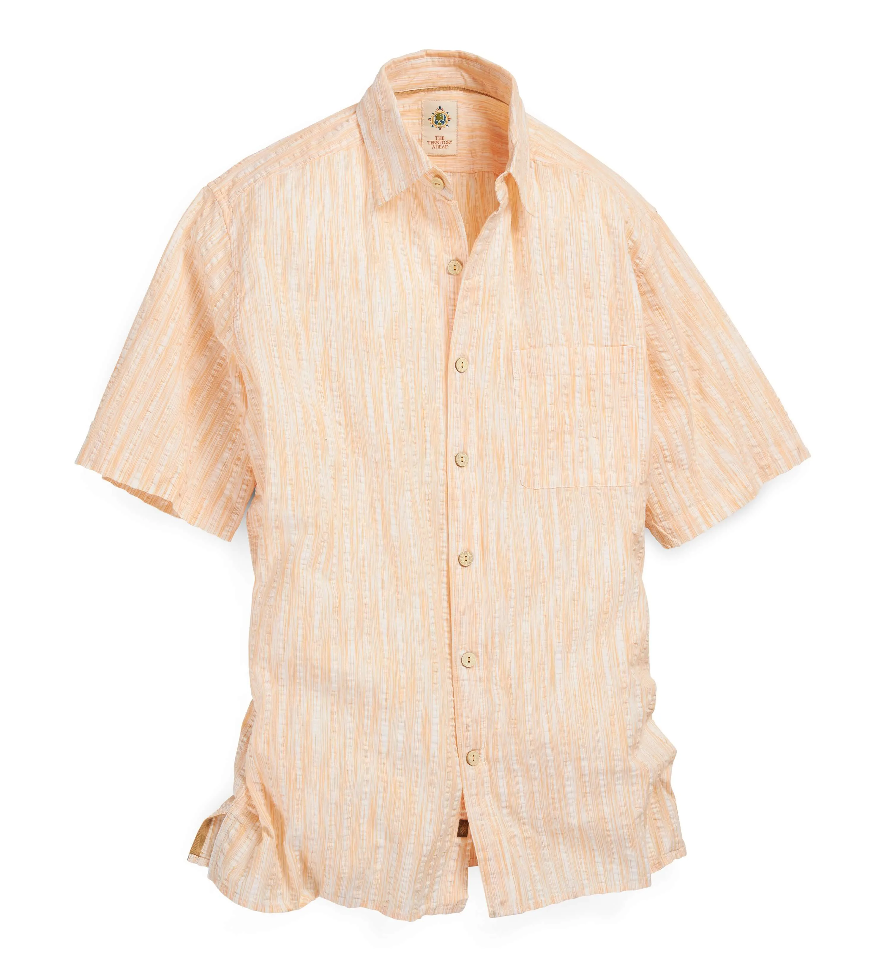 Light Summer Rain Stripe Seersucker Shirt - Tall