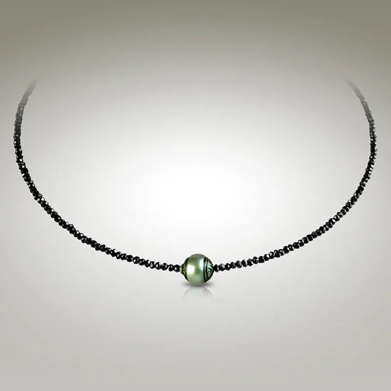 Moana Chic - Black Spinel Choker